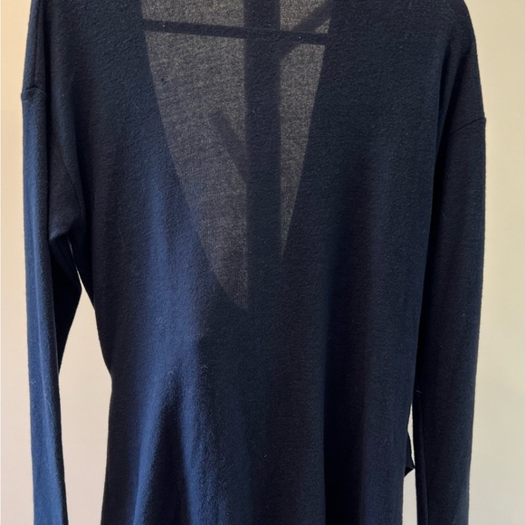 NWOT J.Crew Navy Blue Reversible V-back long-sleeve tunic - Picture 6 of 12